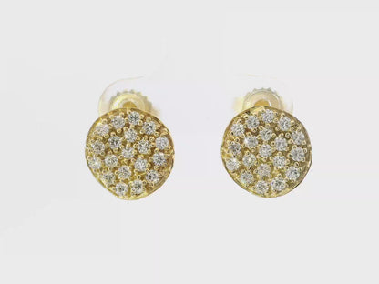 0.78CT Diamond 14k Yellow Gold Earring