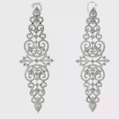 5.04CT Diamond 18K White Gold Earring