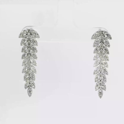 4.89CT Diamond 14K Gold Earring