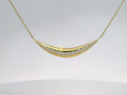 0.27CT Diamond Pendant 14k Yellow Gold