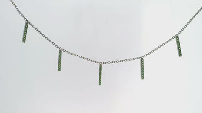 0.25CT Tsavorite Stone 14k White Gold