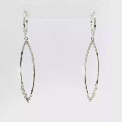 0.40CT Diamond Earring 14k White Gold