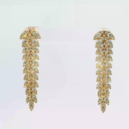 4.89CT Diamond 14K Gold Earring