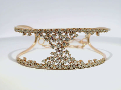 2.47CT Diamond Bangle 14k Rose Gold