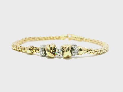 0.48CT Diamond Bracelet 14k Yellow Gold