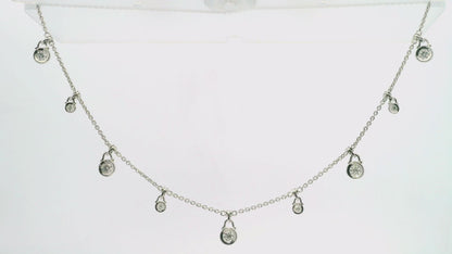 0.78CT Diamond Necklace 18k White Gold