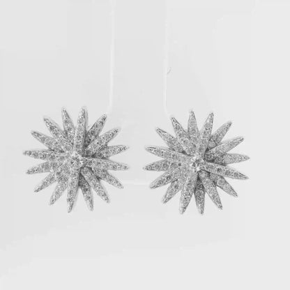 0.96CT Diamond 14k White Gold Earring