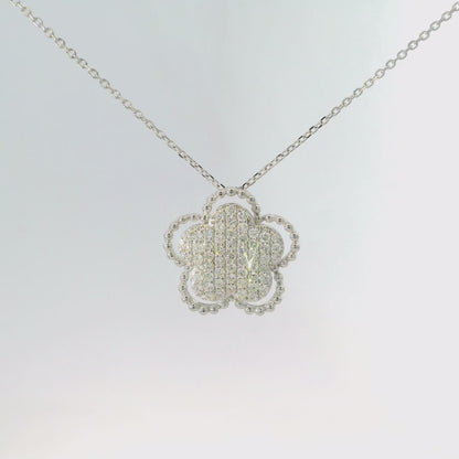 0.41CT Diamond Pendant 14k White Gold