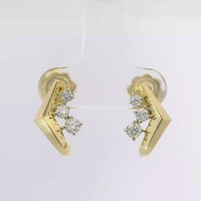 0.37CT Diamond  14k  Gold Earring