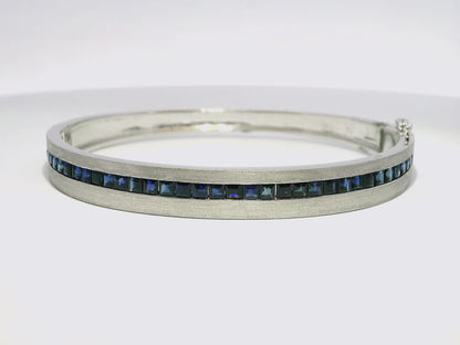 3.22CT Blue Sapphire 14k White Gold