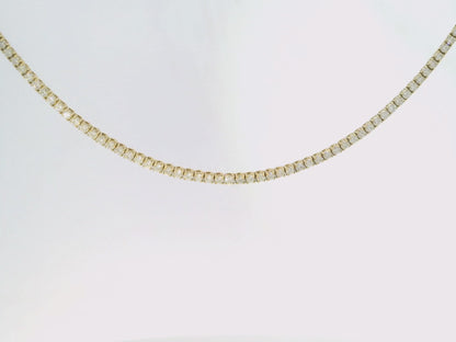 2.31CT Round Cut Diamond 4 Prong Tennis Necklace 14K Gold
