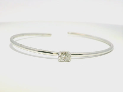 0.41CT Diamond Bangle 18k White Gold
