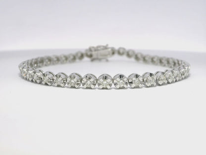 1.93CT Diamond Bracelet 14k White Gold