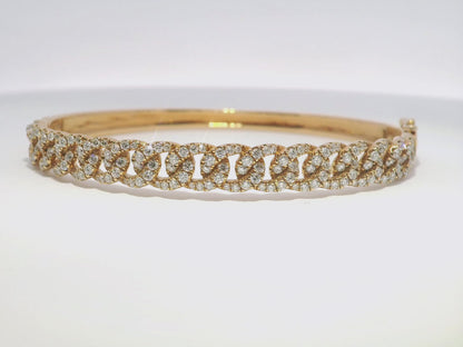 1.70CT Diamond Bangle 18k Rose Gold