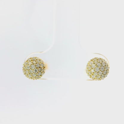 0.54CT Diamond 14k Yellow Gold Earring