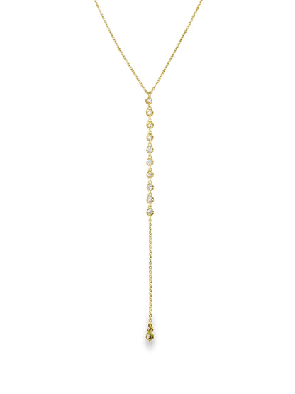 0.72CT Diamond Bezel Pendant 14k Gold