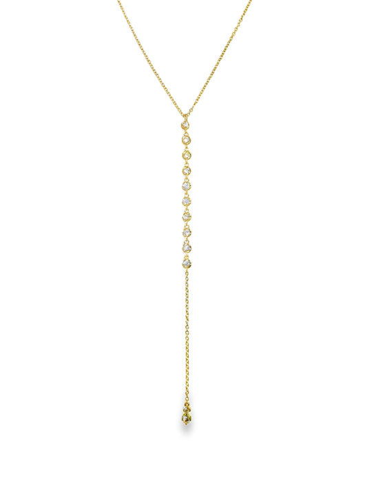 0.72CT Diamond Bezel Pendant 14k Gold